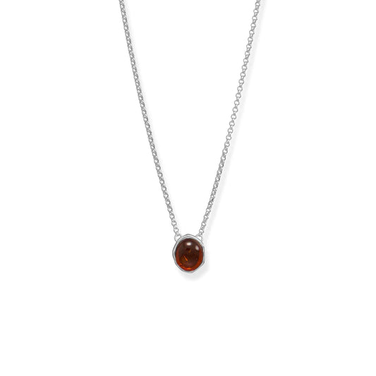 Oval Baltic Amber Necklace