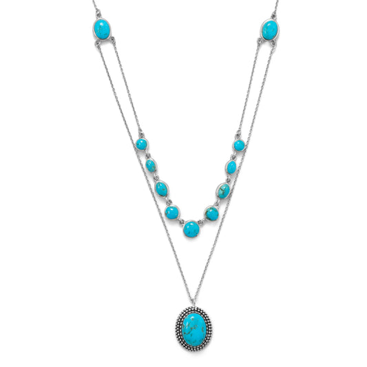 2 Row Turquoise Necklace