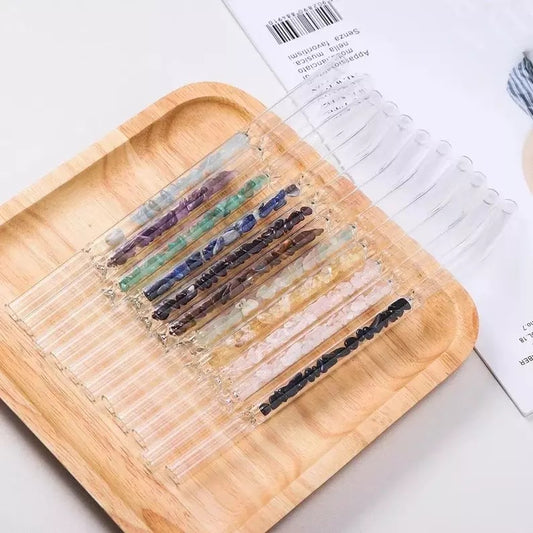 Crystal Glass Reusable Straws