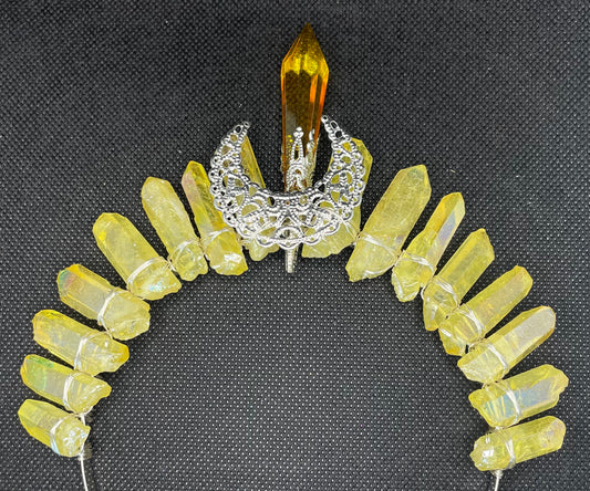 Yellow Crystal Hairband Crown