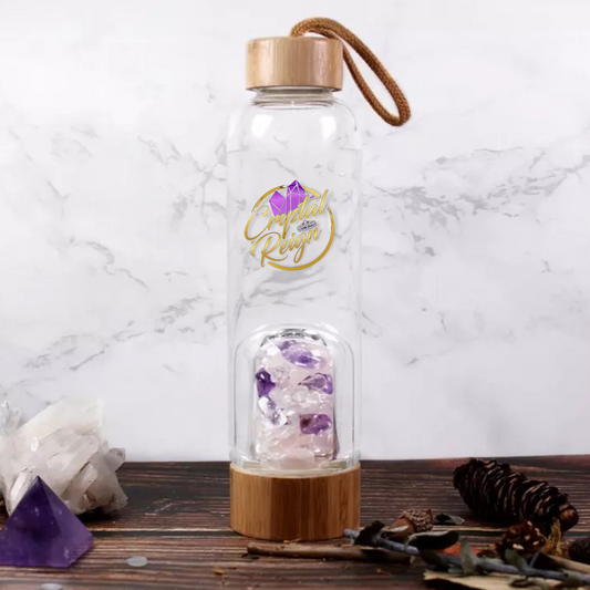 Crystal Reign Glass Water Bottle