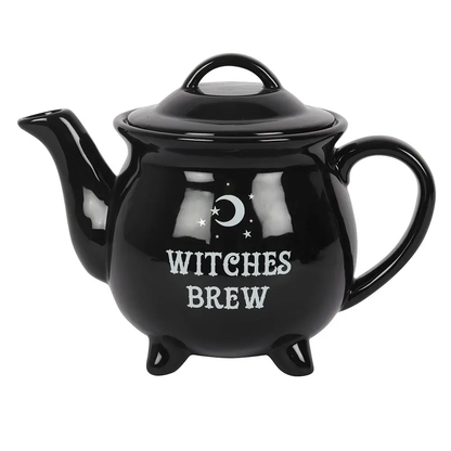 Witches Brew Ceramic Halloween Cauldron Tea Set