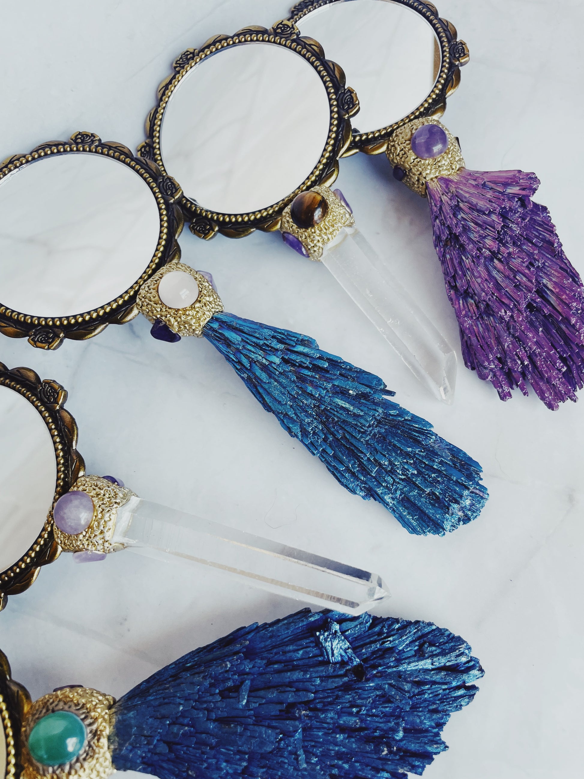 Mirror (Kynite with aura) Crystal Reign Boutique