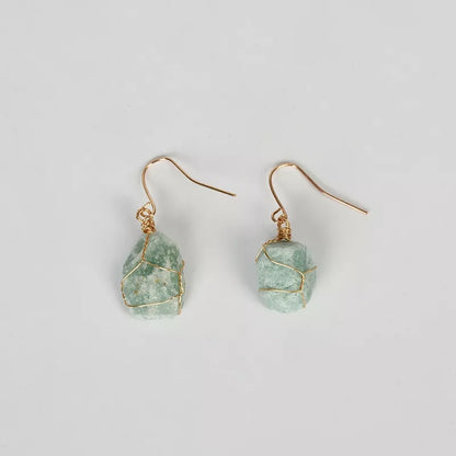 Raw Natural Cluster Earrings
