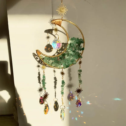 Wrapped Crystal Prism Moon Sun Catcher