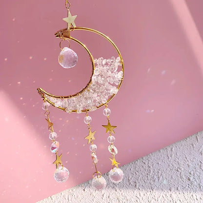 Wrapped Crystal Prism Moon Sun Catcher