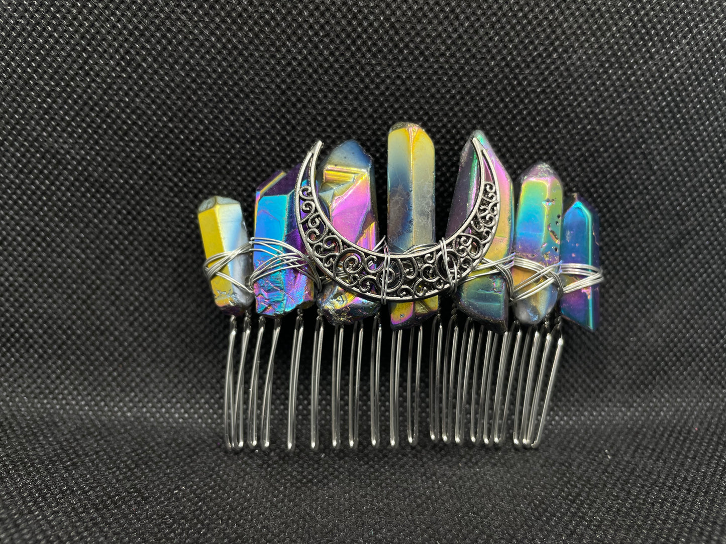 Large Crystal Hair Comb