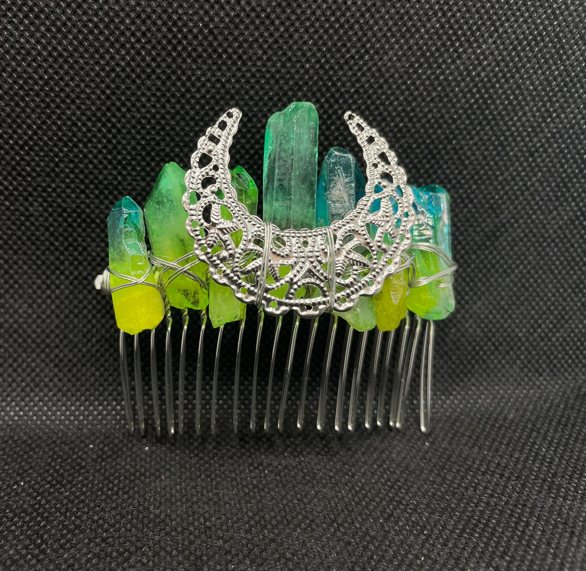 Large Crystal Hair Comb