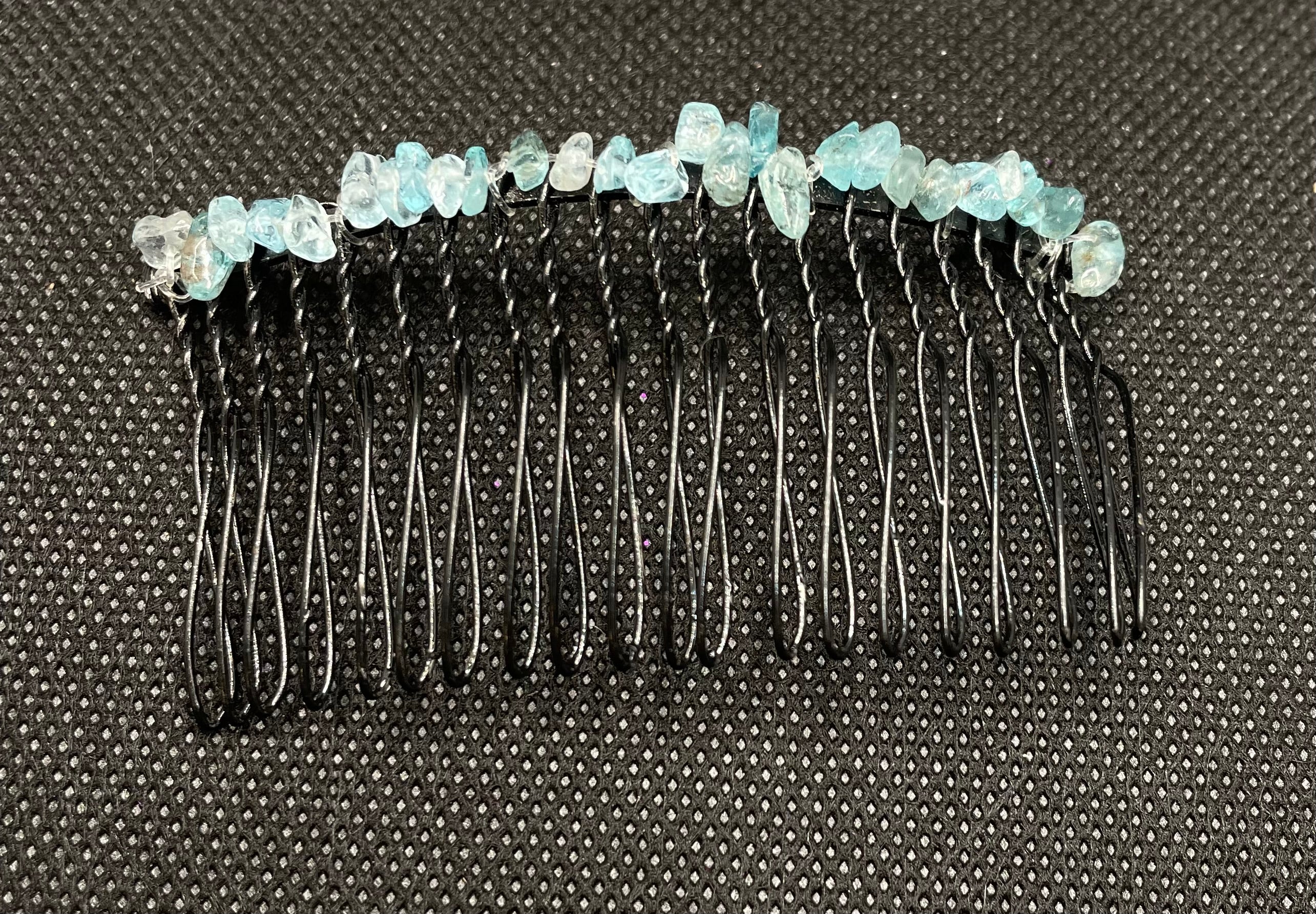 Aqua Hair Comb Crystal Reign Boutique
